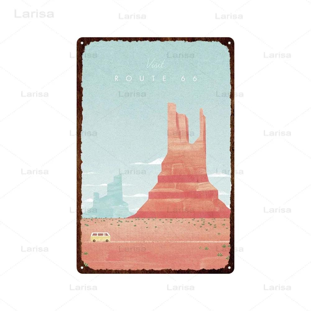 Stadt Wahrzeichen Metallposter Reise Stadt Schilder Griechenland Berglandschaft Blechschild Plakette Poster für Bar Kneipe Club Heimdekor