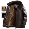 Men's Winter Warm Thickened Leather Jacket for Cycling & Outdoor, Mid-Aged To Dad's Style