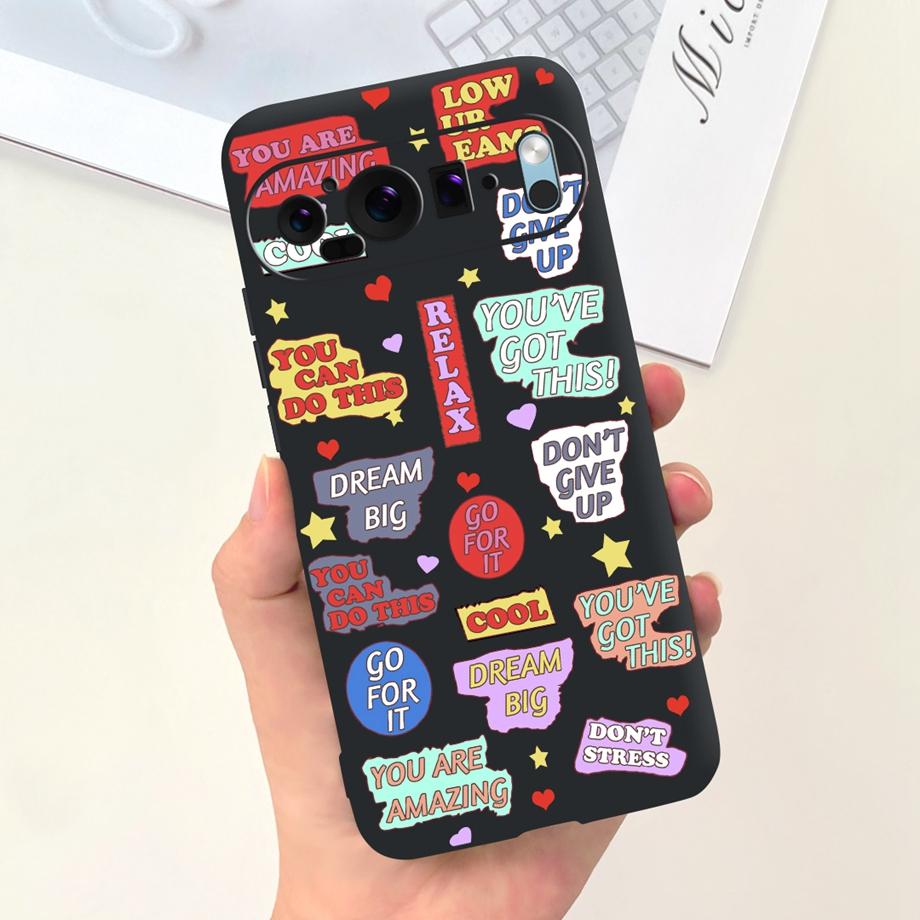 Cartoon Black Cat Cool Style Phone Case For Google Pixel 9 9Pro 7 6 6a 6Pro Coque Fundas Ultra Soft Silicone TPU Bumper Cover