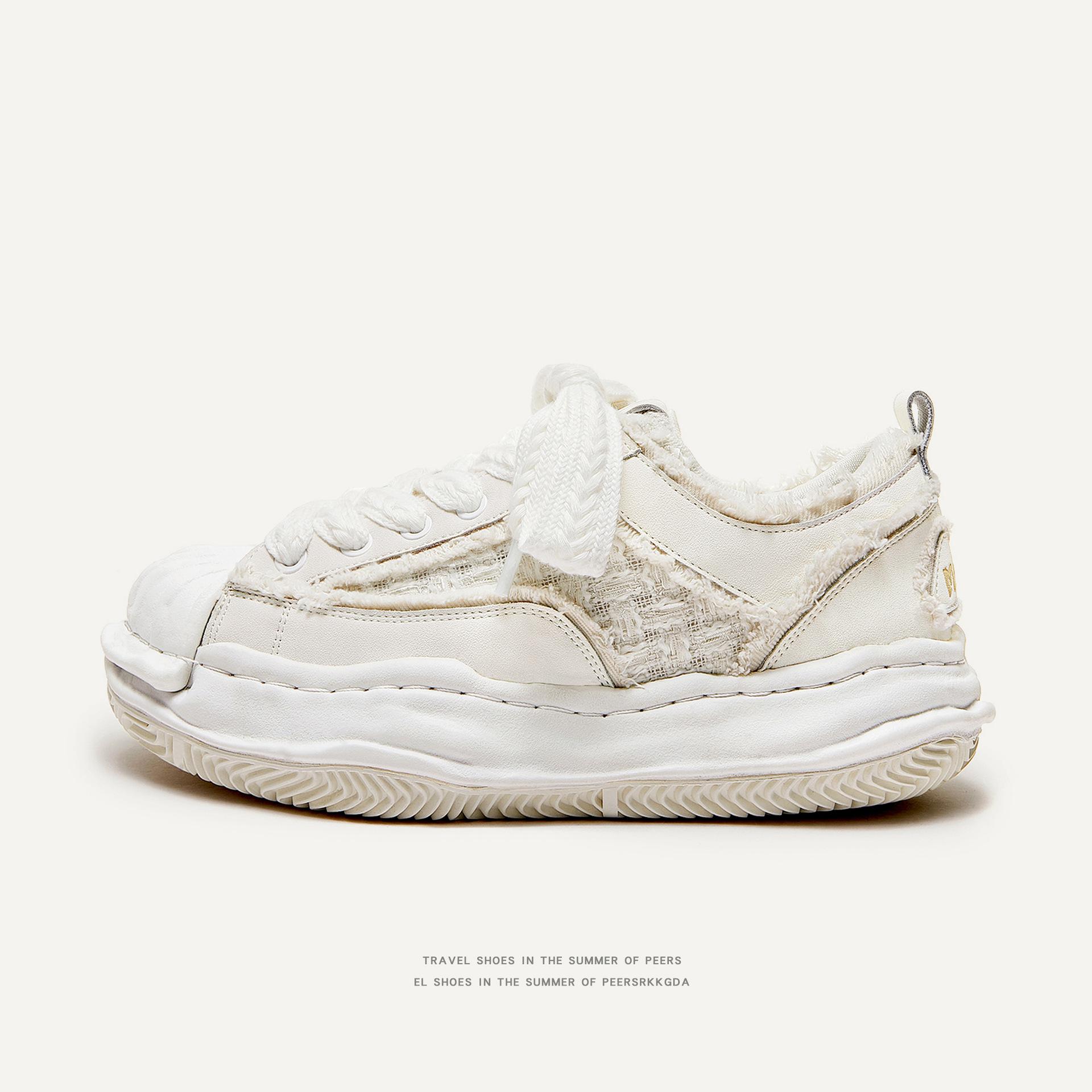 

Серия разрушений, увеличивающих высоту в Гуанчжоу: Кроссовки унисекс на шнуровке и толстой подошве, модные на осень/зиму 39