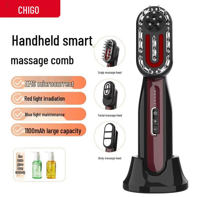 CHIGO EMS Microcurrent Head, Face & Body Massager with Light Therapy CN plug (adapter included)