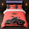 Set Copripiumino Harley-Davidson 3 Pezzi 1 Copripiumino e 2 Federe Biancheria da Letto Morbida per Camera da Letto Domestica