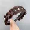 Women Hair Band Fishbone Braid Lazy Wig Twist Braid Headband Hairpin Bohemia Fashion Non-slip Headdress Bridal Hair Accessories