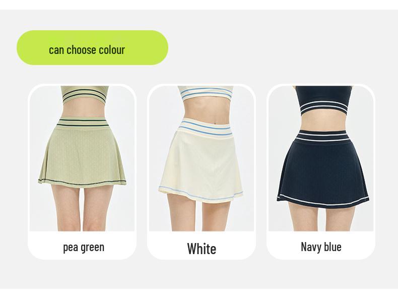 High-Waist Summer Tennis Skirt: Fashionable, Anti-Exposure, Ideal for Outdoor Running and Fitness