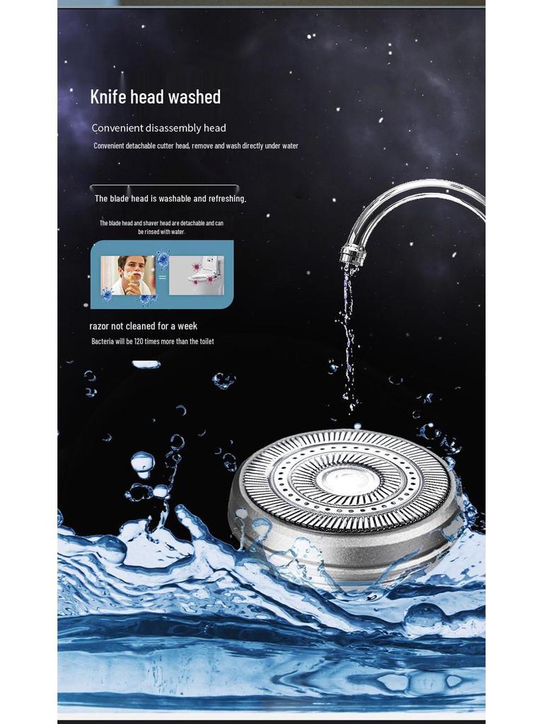 Portable Rechargeable Mini Electric Shaver - Travel & Home Use, Washable Razor
