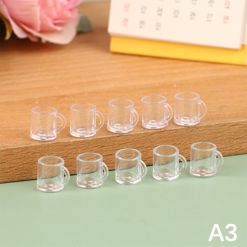 10Pcs Mini Red Wine Cup Simulation Furniture Wine Glass Goblet for Dollhouse Decoration 1:12 Dollhouse Miniature Accessories