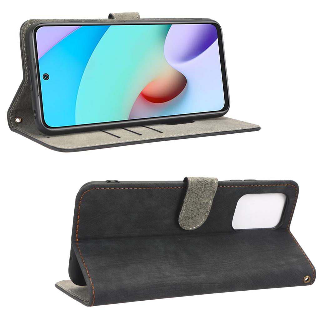 Phone Case For Xiaomi Redmi 10 4G (2021)/Redmi Note 11 4G (MediaTek)/Redmi 10 2022 4G/Redmi 10 Prime Magnetic RFID Blocking Flip Wallet Cover Stand