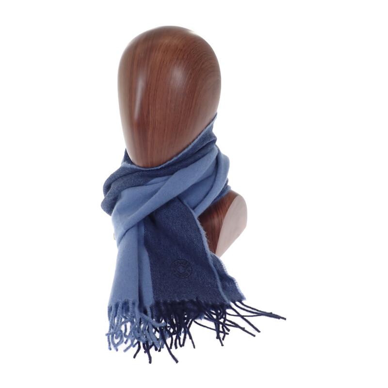 HERMES   Scarf Blue Cashmere Mens