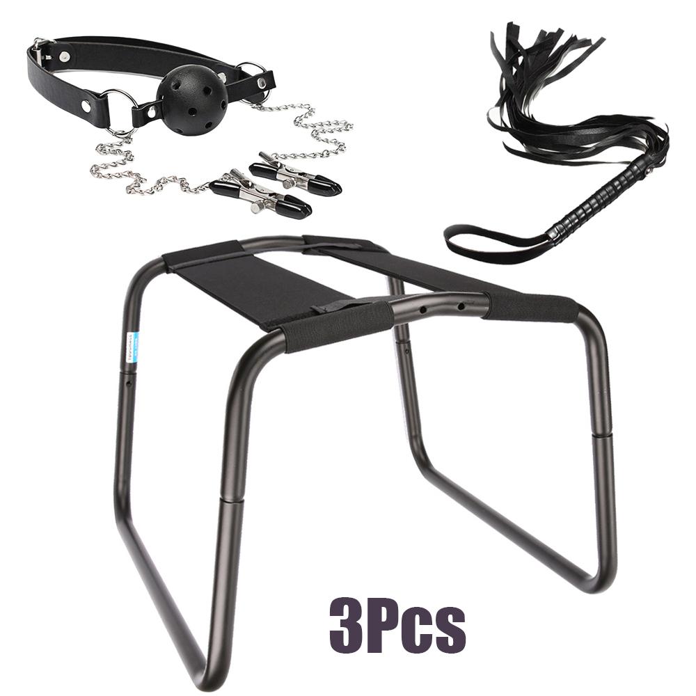 Sex Nábytek Bondage Pozice Asistenční Židle Pro Ženy Muže Postura Nafukovací Sex Polštář Bradavkové Klipy Sex Hračka Páry Sex Pomůcky