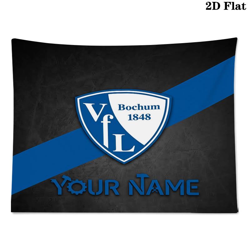 Custom Name VfL Bochum Printed Tapestry – Wall Hanging for Bedrooms, Dorms, and Home Decor