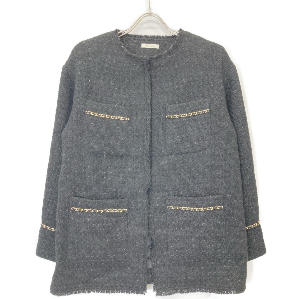 Louigedress LDZ1022107A0003 Black Tweet Jacket Jacket F blackUsed