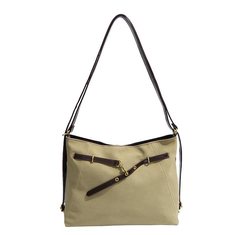 Prosta i pojemna torba dwustronna damska nowa torba na ramię modna i swobodna torba kurierska do dojazdów