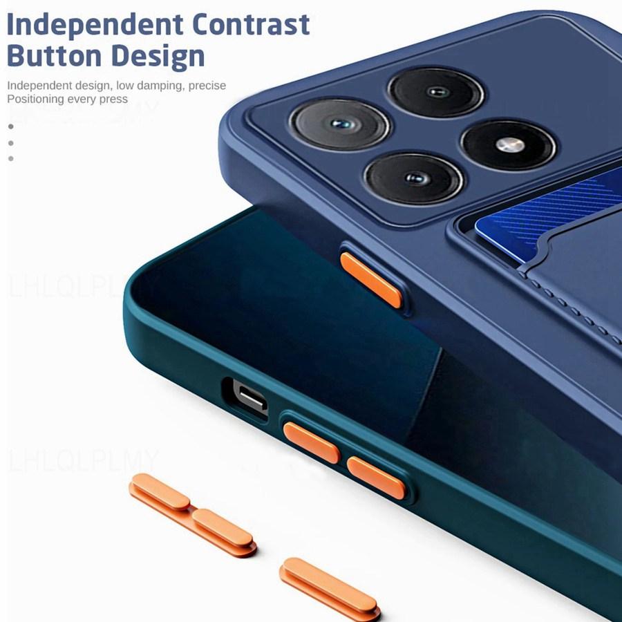 Luxuriöse Weiche Silikon-Wallet-Hülle Für Xiaomi 14T 11T 13T Poco C75 M3 M4 X7 F7 Redmi A3 9C 13C 14C Note 9 10 11 12 13 14 Pro Kartenhalter Fach Rückseite