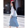Summer New Chinese Style Jacquard Cardigan Dress Set