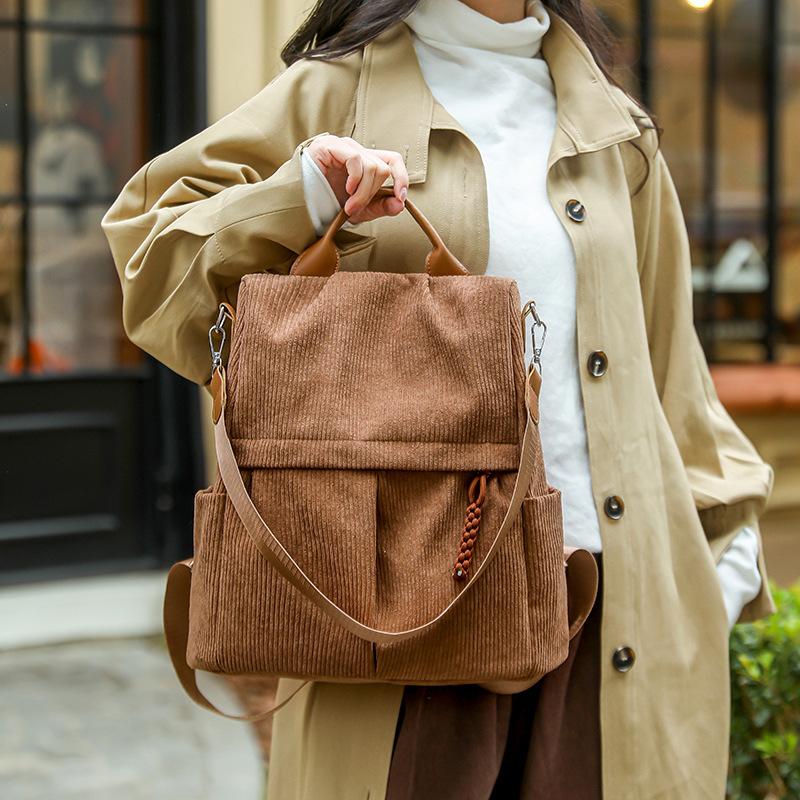 Cordrucksack Schultasche für Studenten Outdoor Rucksack mit großer Kapazität