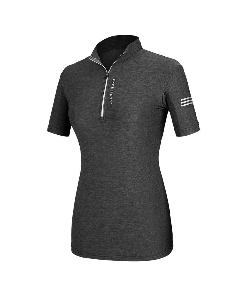 EXTRASPORTY Linelight Damen Melange Reißverschluss Kurzarm T-Shirt 4 Farben