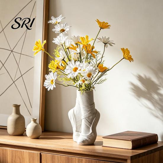 Ballet Pointe Shoe Decor Shoes Flower Vase Modern Floral Arrangement Table Centerpiece Abstract Art Dancing Unique Decorative for Coffee Office Shelf