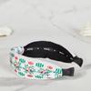 MAIA Garden Jacquard Hairband - Knotted White Green
