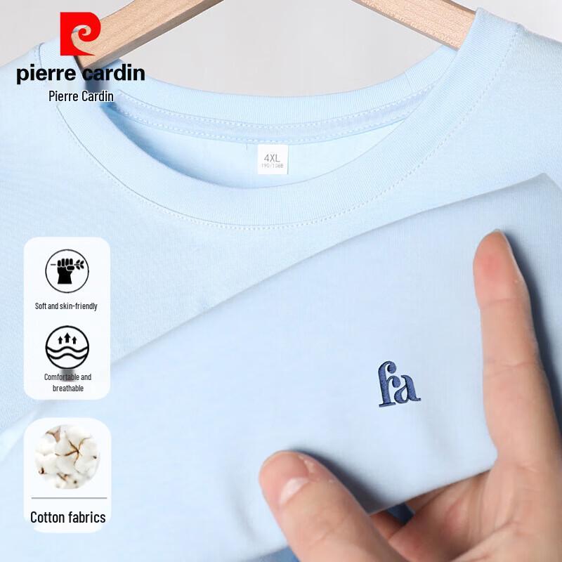 Pierre Cardin Men's Embroidered Cotton Short-Sleeve T-Shirt