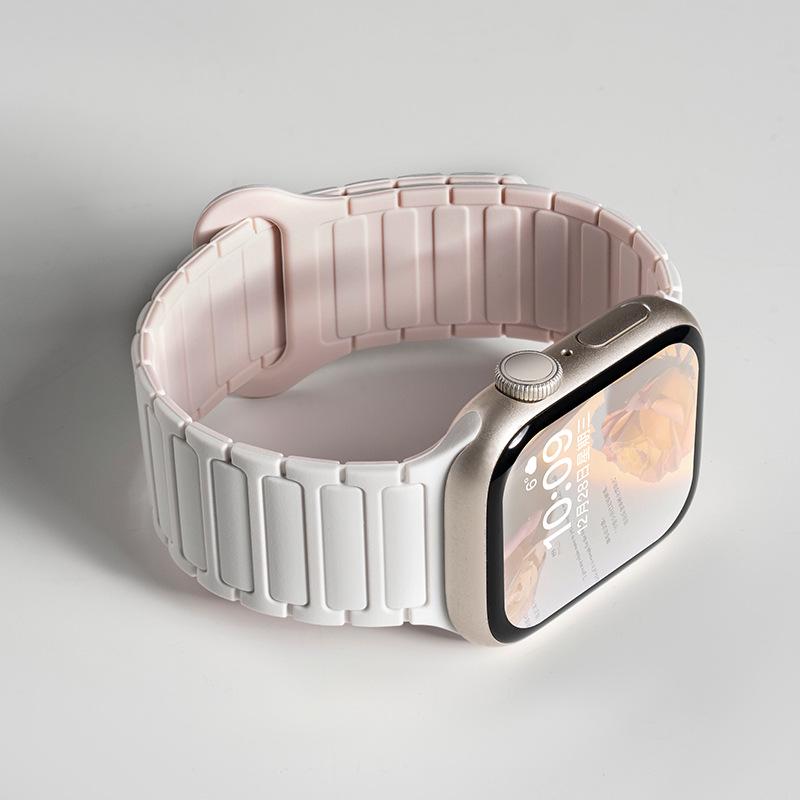 Jingyi Silicone Strap for Apple Watch S7/S8/S9/S11 and iWatch10 with Magnetic Closure