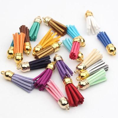 10 PCS Leder Quaste Anhänger Faux Wildleder Quaste für Schlüssel Kette Riemen DIY