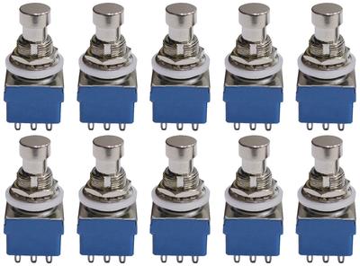 CLIFF 3PDT Foot Switch FC71077 Type 3 Circuits 2 Contacts 9 Pins Set of 10 Effector Parts Blue VGS-FSW9BLx10p