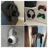 5PCS Universal Wall Mounted Headphone Stand Gaming Controller Holder Headset Display Rack Under Desk Hanger Hook For Earphone Bracket