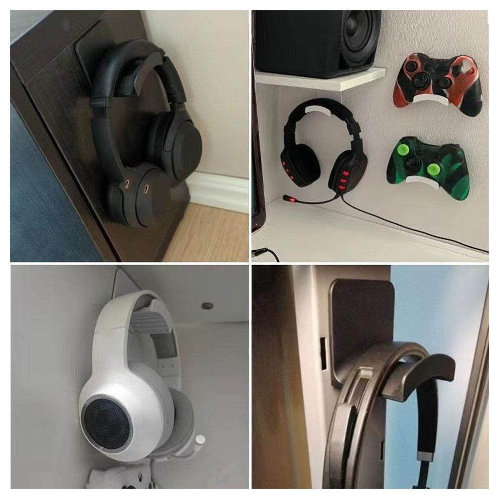 5PCS suport universal pentru căști montat pe perete, suport pentru controller de jocuri, suport pentru căști, raft de afișare sub birou, cârlig pentru cârlige pentru căști