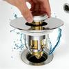 1pc Drain Strainer Filter Basin Pop-up Chrome Sink Filter With Hair Catcher Bathroom Sink Drain Stopper Easy Push Type