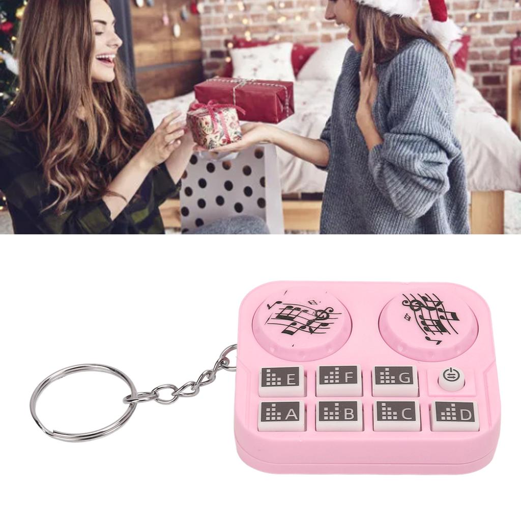 Keychain Colorful Lights DJ Disc Player Design Automatic Play and Self Press Mode Portable DJ Keyring