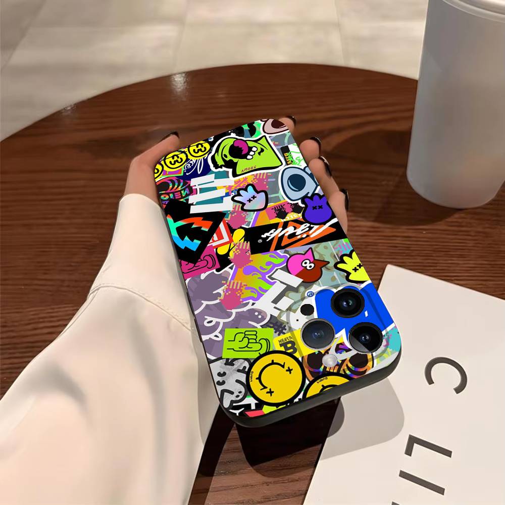 Game S-Splatoon Phone Case for iPhone 17,16,15,14,13,12,11,Pro,X,Xs,Max,Plus Shockproof Cover iPhone16
