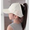 Hot High Ponytail Kids Hat Baseball Cap for Girls OutdoorTravel Sun Hat Adjustable Children Peaked Cap Hollow Back Ponytail Caps