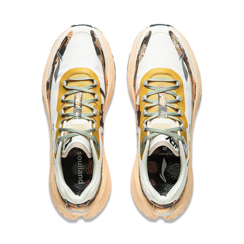 Soulland X Li Ning De Lu Series Running Shoes Men's Low Top White Gold ARNU003-24