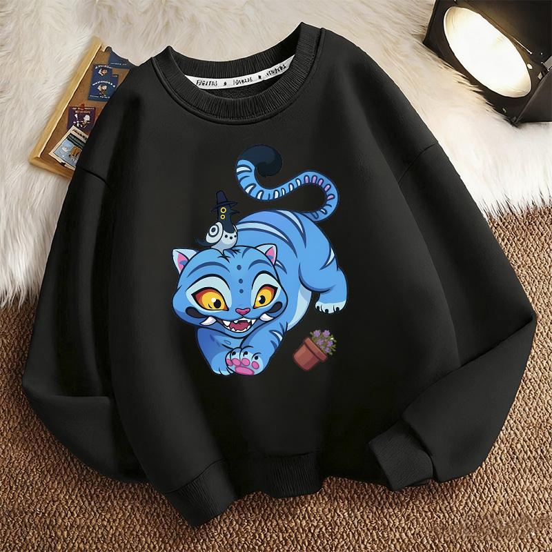 

Unisex Crew Neck Kid Hoodie Movie Hoodies Manga Kids Kpop Demon Hunters Children s Sweatshirt Cute Tiger Hoody for Boys Girls 160