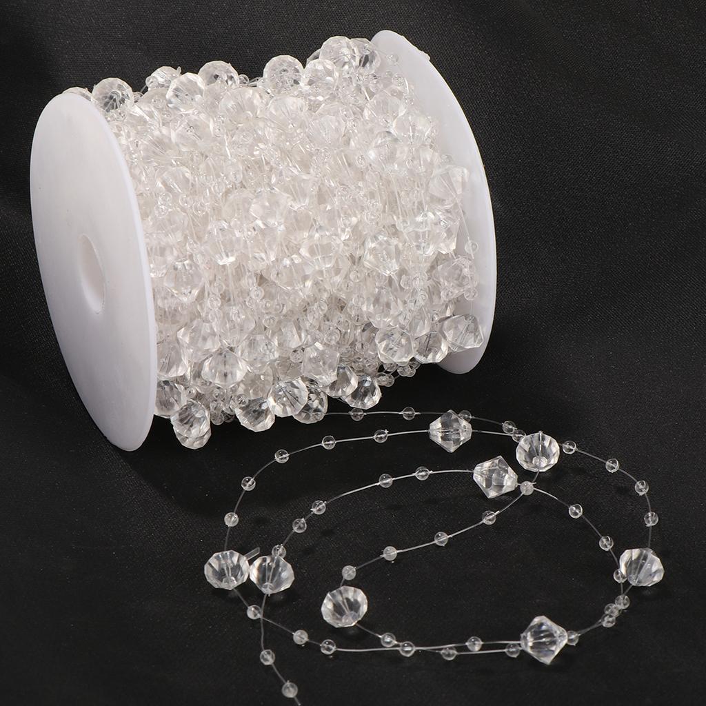 

30m Crystal Strands Chain Trim Garland Beads for Wedding Party Decoration