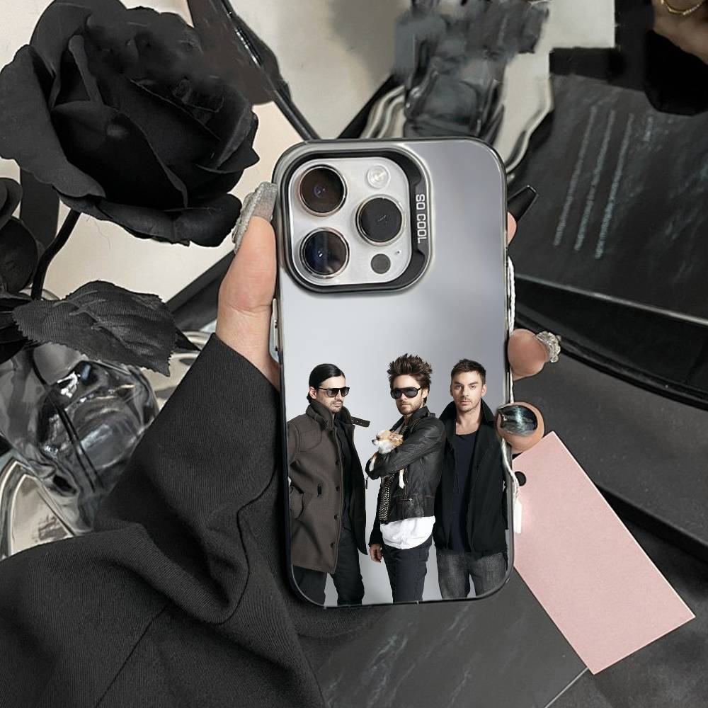 30 Seconds to Mars Phone Case For IPhone 16 17 15 14 12 13 Pro Max Black Color Shockproof Cover