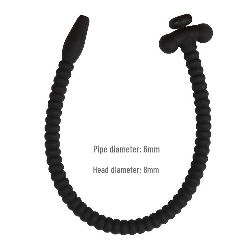 Threaded Silicone Catheter for Men, Urethral Stimulation, SM Play