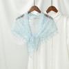 Vintage Lace Flower Hair Scarf Shawl Cute Triangle Head Scarf Bandanas for Women  Photography