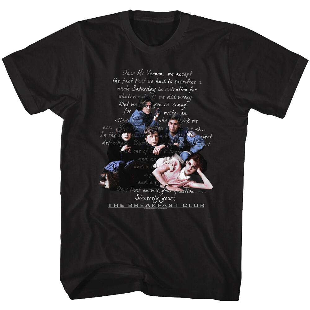 The Breakfast Club The Letter Men T Shirt 80 Classic Movie Merch XL