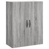 Vidaxl Witrynka Szary Dąb Sonoma 69,5X34X180Cm Materiał Drewnopochodny