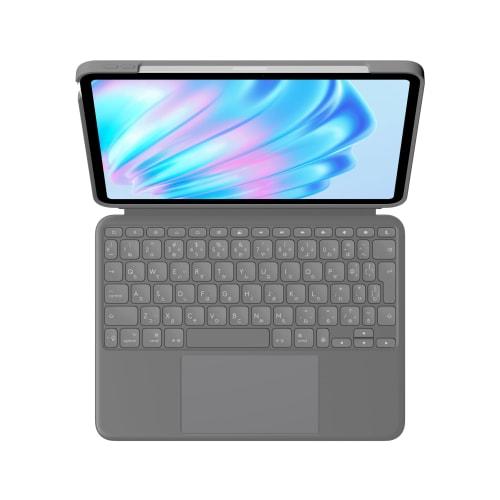 

Logitech Combo Touch iPad air 11 дюймів M2 iK1178GRA з футляром для клавіатури, легка японська розкладка, клавіатура, смарт-роз’єм, сірий Оксфорд