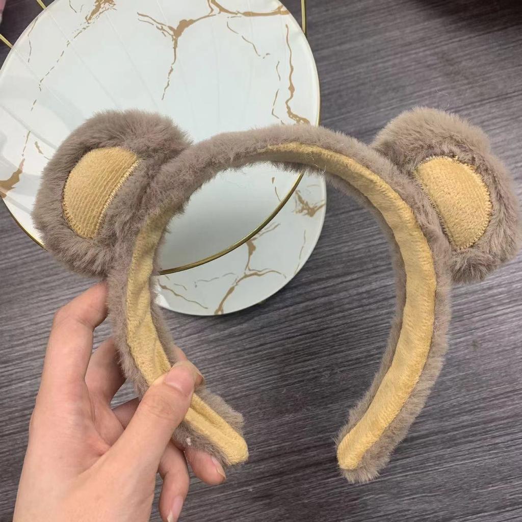TREETIP Custom Logo Plush Bear Ears Headband Soft Faux Fur 3D Ears Face Washing Makeup Cute Kawaii Sweet 2025 New Hair Hoop