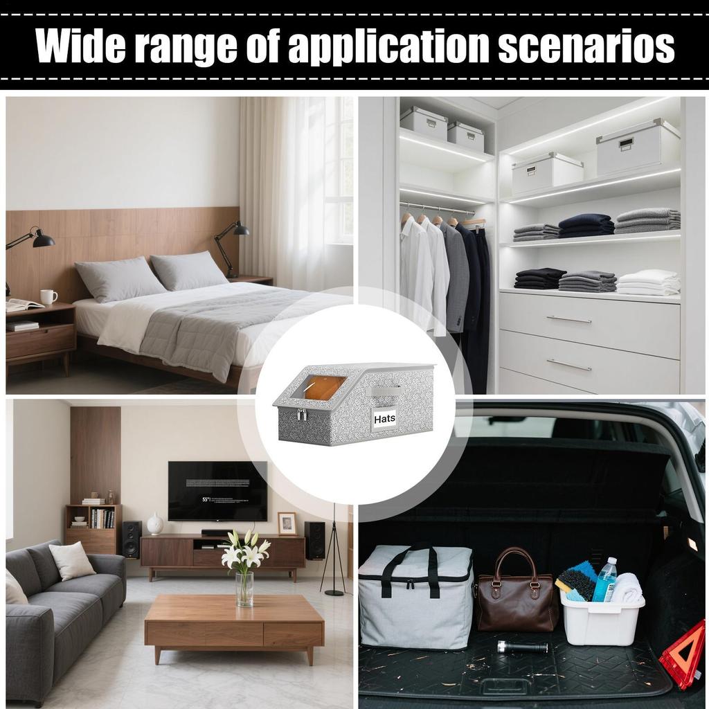 Hat Organizer Holds Up To 24 Stackable Hat Box Clear Window Bin Case For Bedroom Closet Beanie Cowboy