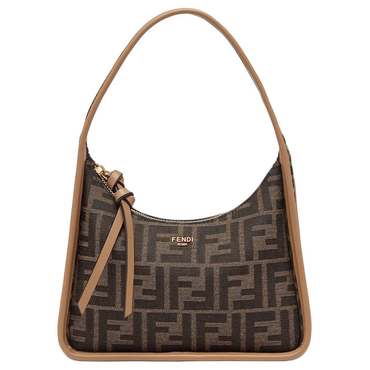 FENDI Polyester With Cotton Crescent Bag