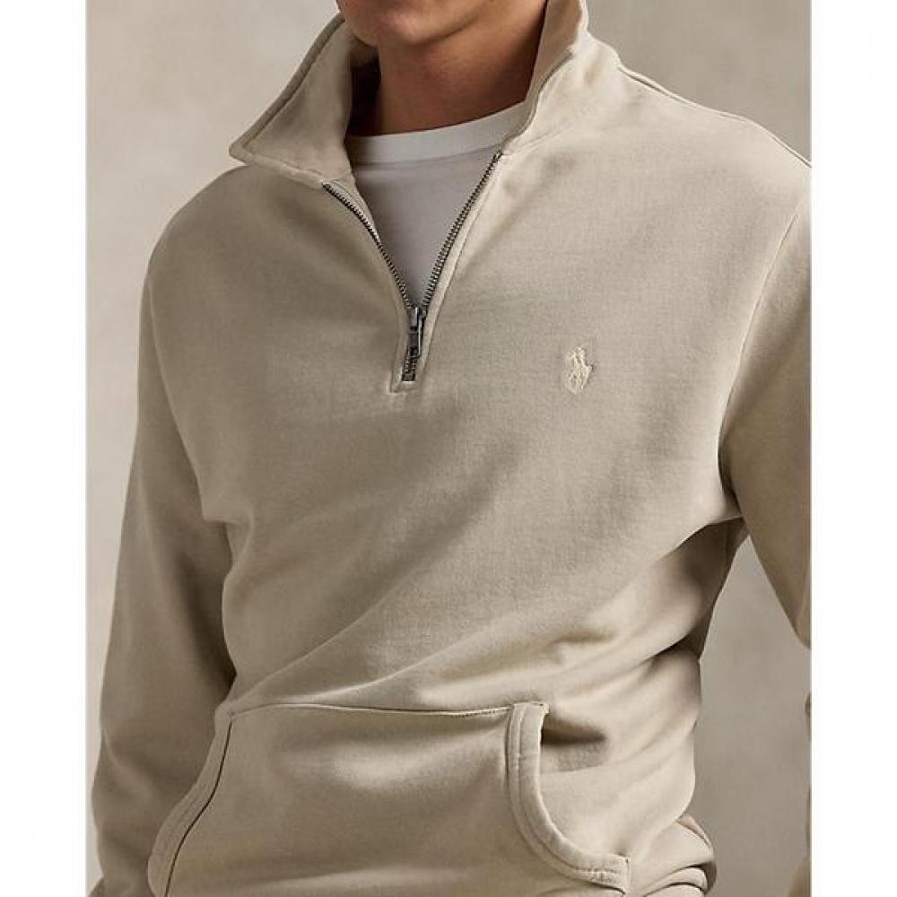 Polo Ralph Lauren Мужская толстовка с четвертью на молнии из петлевого флиса Mnpokni16824384020
