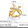 Ocean Starfish Shell Open Rings For Women Stainless Steel Ring Summer Beach Aesthetic Waterproof Jewelry Gift
