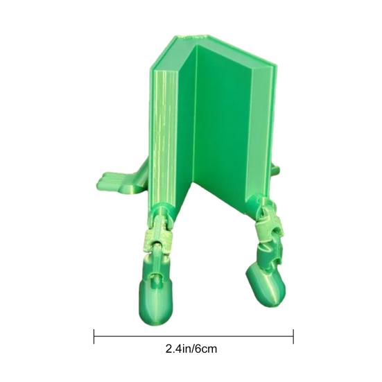 Articulated Book Ornament 3D Printed Desk Buddy Book Flexible Book Ornament with Movable Joints for Home Office Bookshelf Decor