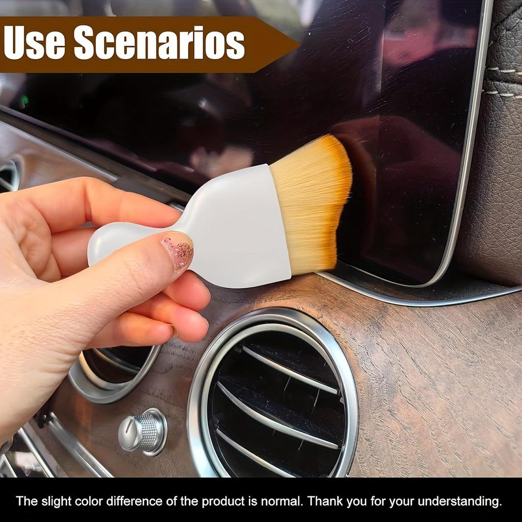 1pc Car Interior Cleaning Brush, Compact Soft Bristle Brush, Car Seat Center Console Gap Interior Dust Removal Artifact, Car Interior Air Conditioner