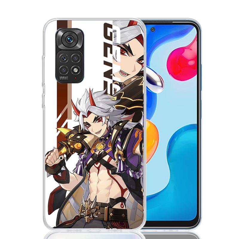 Anime Genshin Impact Phone Case For Xiaomi Redmi Note 14 13 12S 12 11S 11T 11E Pro Plus 10S 10 Art Customized Coque Capa Note 13
