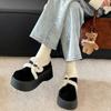 Thickened Winter Heightened Platform Cotton Shoes Women's New Retro Plush Warm Fluffy Shoes